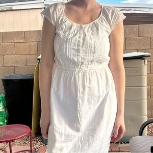 Old Navy White Cap Sleeve Midi Dress